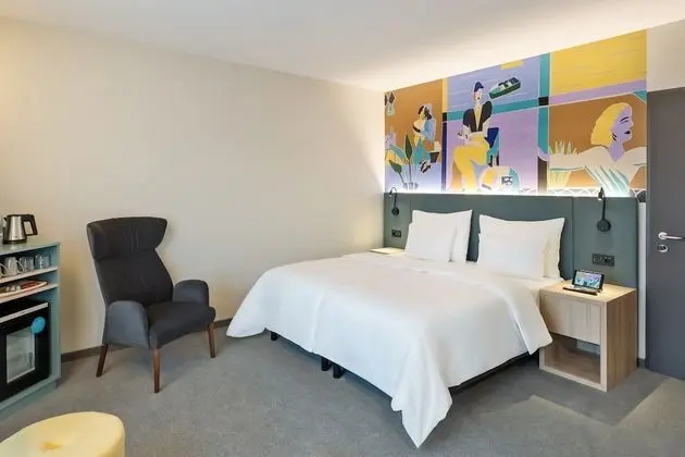 Bedroom with shower