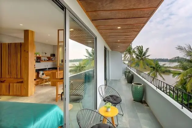 Deluxe Stüdyo, 1 Yatak Odası, Balkon, Nehir Manzaralı