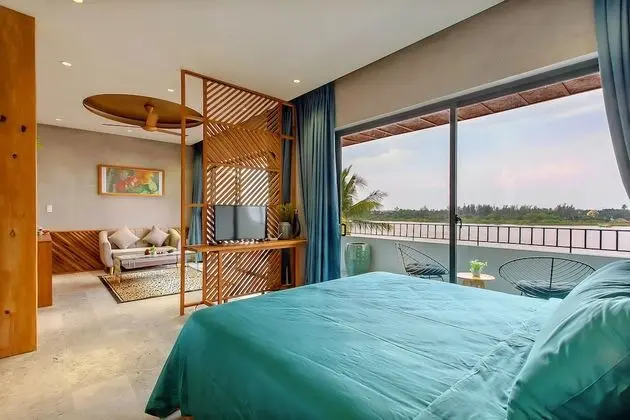 Deluxe Stüdyo, 1 Yatak Odası, Balkon, Nehir Manzaralı