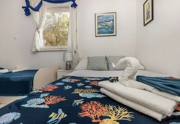 Family Stüdyo, 1 Çift Kişilik Yatak, Bahçeli (Beach Apartment Alenka Blue)