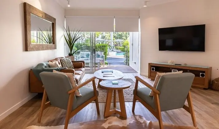 Deluxe Apart Daire, 2 Yatak Odası, Havuz Kullanımı, Kısmi Deniz Manzarası