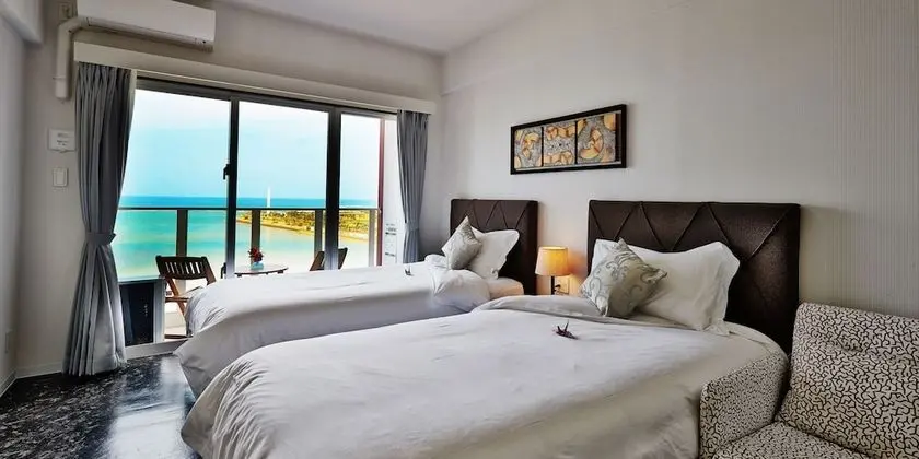 Deluxe İki Ayrı Yataklı Oda, Sigara İçilmez, Plaj Manzaralı (High Floor 8-10F)
