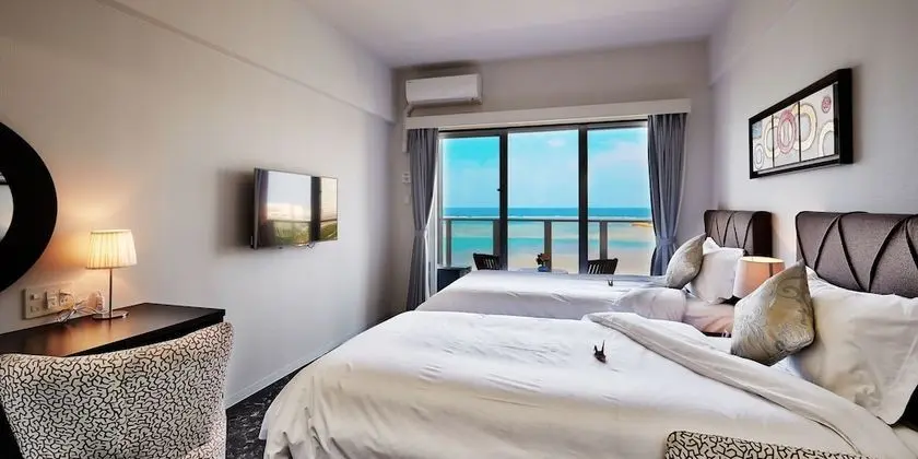 Deluxe İki Ayrı Yataklı Oda, Sigara İçilmez, Plaj Manzaralı (High Floor 8-10F)