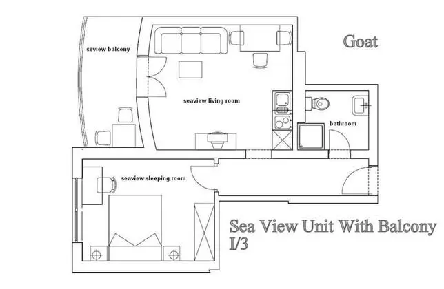 Apart Daire, 1 Yatak Odası, Balkon