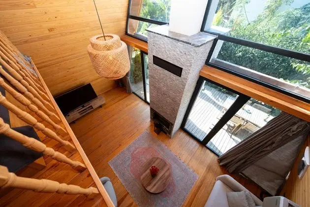 Şömineli Bungalow, Bahçe Manzaralı