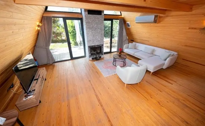 Şömineli Bungalow, Bahçe Manzaralı