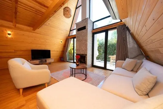 Şömineli Bungalow, Bahçe Manzaralı