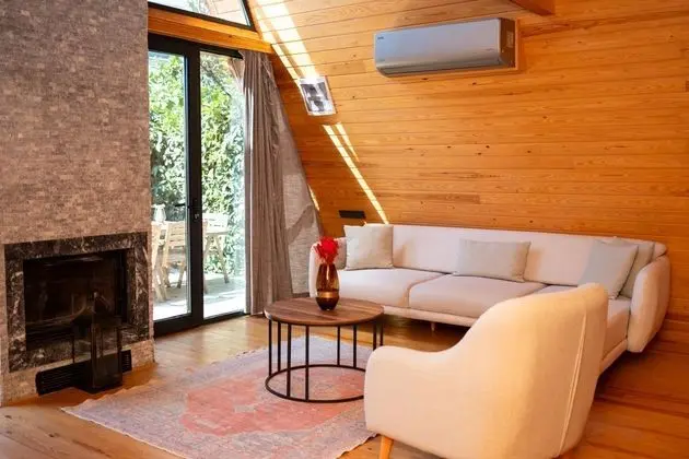 Şömineli Bungalow, Bahçe Manzaralı