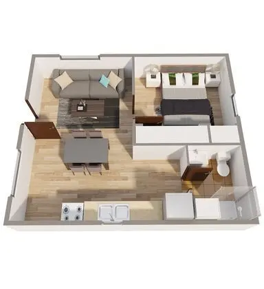 Deluxe Kulübe, 1 Yatak Odası