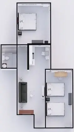 Premium Süit, 2 Yatak Odası, Mutfak, Avlu Manzaralı