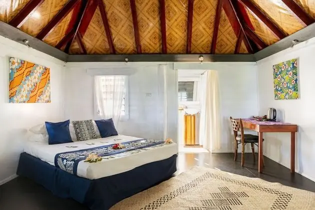 Comfort Ortak Ranzalı Oda, 1 Çift Kişilik Yatak, Plaj Manzaralı, Bahçeli (Traditional Fijian Bure)
