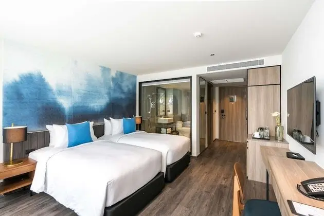 Deluxe Oda, 2 Tek Kişilik Yatak, Sigara İçilmez, Havuz Manzaralı (Shower Only)