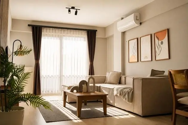 1+1 Aile Odası, Yandan Deniz Manzaralı, Balkonlu