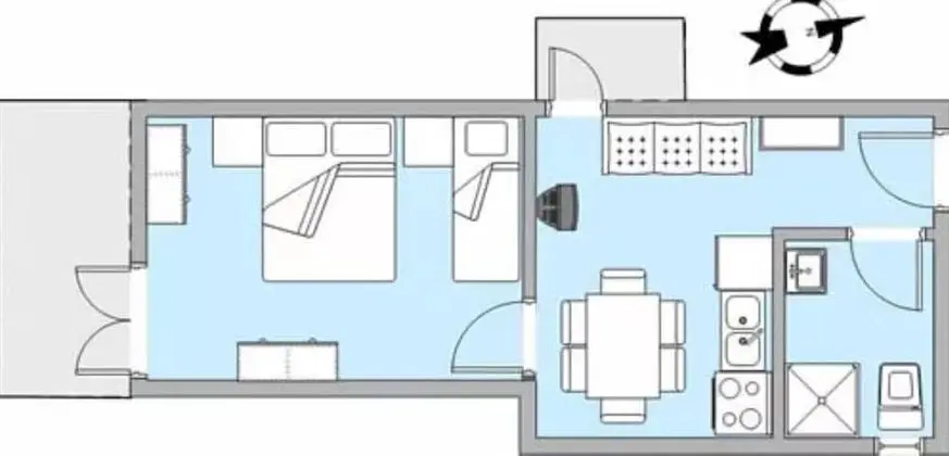 Apart Daire (Blue - 100 m from sandy beach - A1(3+)