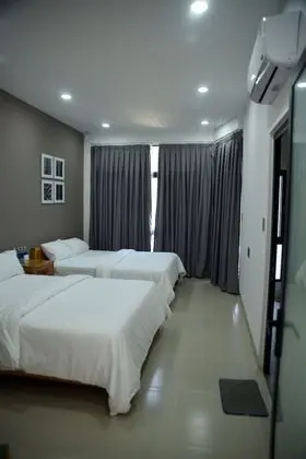 Deluxe Dört Kişilik Oda, 2 Büyük (Queen) Boy Yatak, Plaj Manzaralı