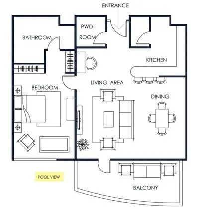 Deluxe Apart Daire, 1 Yatak Odası