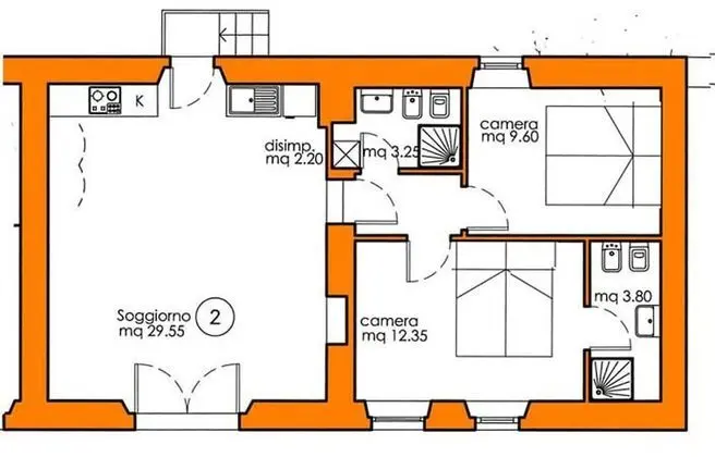Apart Daire, 2 Yatak Odası, Teras, Bahçe Manzaralı