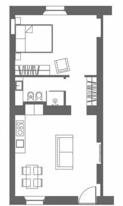 Apart Daire, 1 Yatak Odası (2 pax)