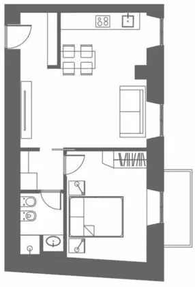 Deluxe Apart Daire, 1 Yatak Odası (3 pax)