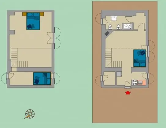 Kır Evi, 2 Yatak Odası, Mutfak, Bahçeli