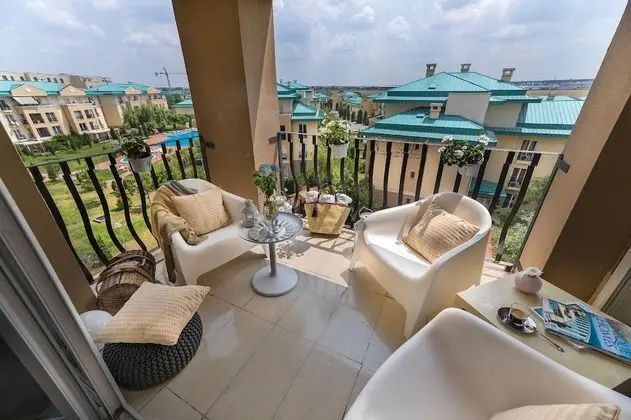 Deluxe Apart Daire, 2 Yatak Odası, Balkon, Havuz Manzaralı