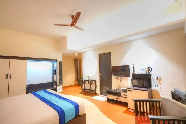 Deluxe Tek Büyük Yataklı Oda, Teras, Bahçe Manzaralı