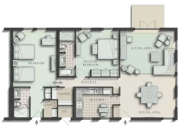 Premium Apart Daire, 2 Yatak Odası, Mutfak, Zemin Kat