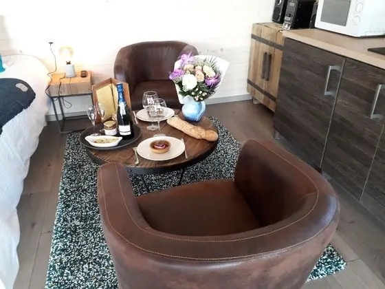 Panoramic Kulübe, Sıcak Su Havuzu, Dağ Manzaralı (Cabane des Baies Sauvages)