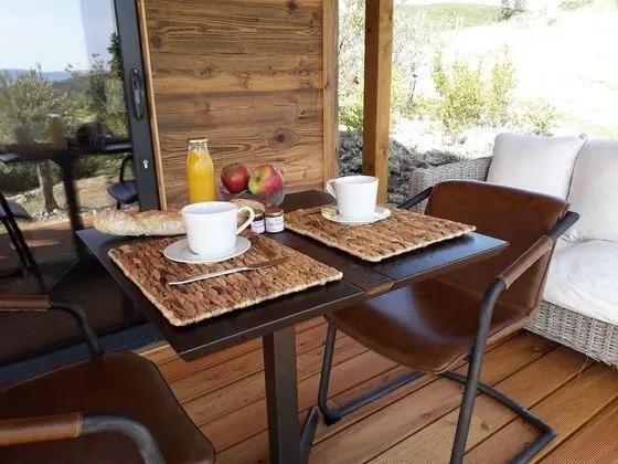 Panoramic Kulübe, Sıcak Su Havuzu, Dağ Manzaralı (Cabane des Baies Sauvages)