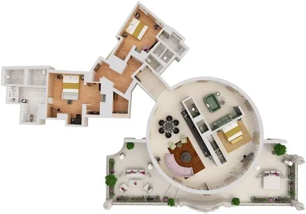 Çatı Katı Süiti (Penthouse), 3 Yatak Odası
