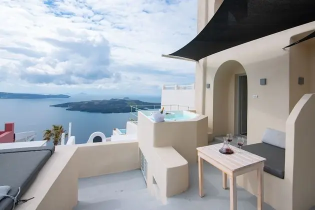 Junior Cave Suite, Caldera View, Private Hot Tub