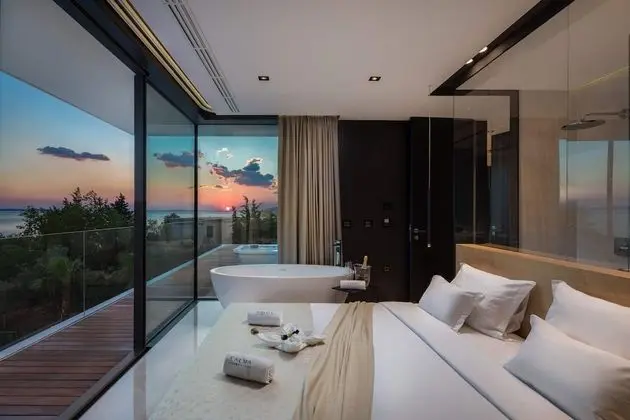 Deluxe Villa, 4 Yatak Odası, Kişiye Özel Havuzlu, Deniz Manzaralı