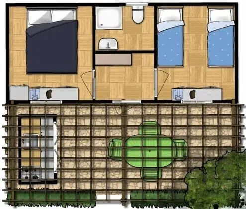 Karavan, Birden Çok Yatak (4 POSTI CUCINA ESTERNA)