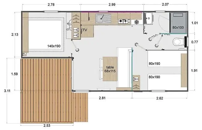 Mobil Home Ese (4pers)