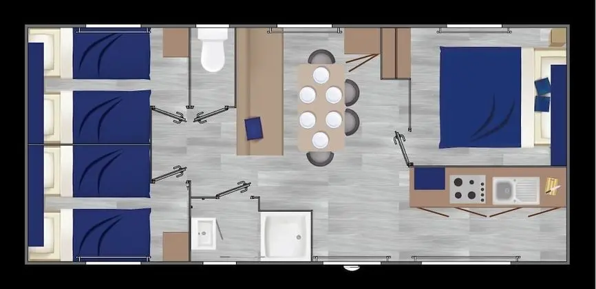 Comfort Karavan, 3 Yatak Odası, Teras