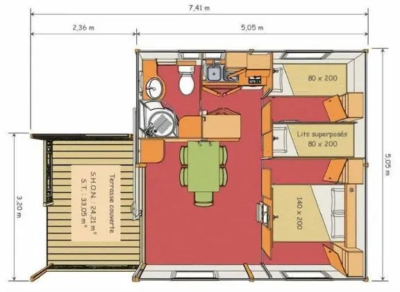 Dağ Evi, 2 Yatak Odası (Marina)