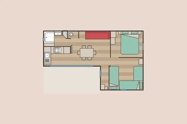 Dağ Evi, 2 Yatak Odası (Fabre)