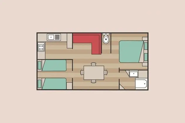 Karavan, 2 Yatak Odası (Savanah)