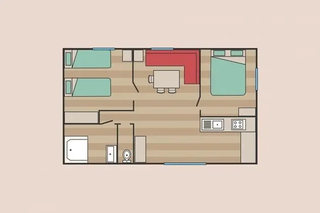 Karavan, 2 Yatak Odası (Watipi)