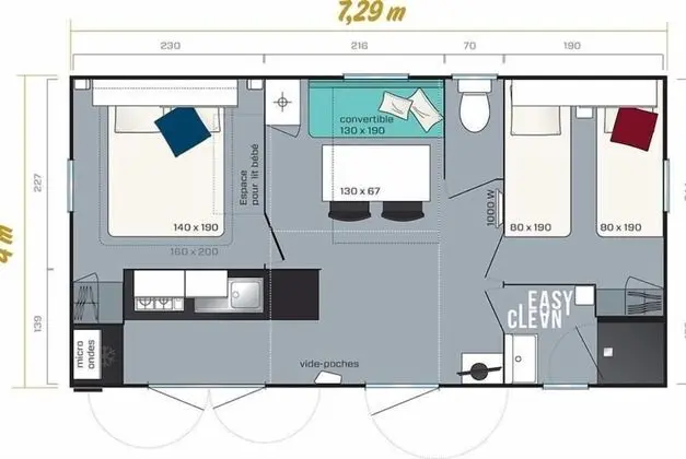 Superior Karavan, 2 Yatak Odası