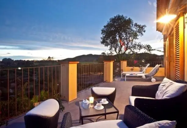Deluxe Tek Büyük Yataklı Oda, Balkon, Bahçe Manzaralı