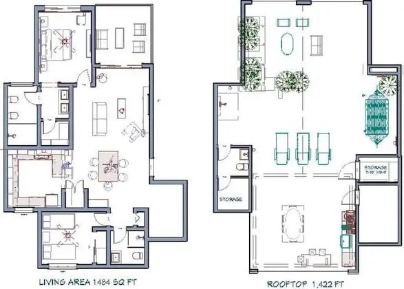 2 BR Apt Rooftop - 307