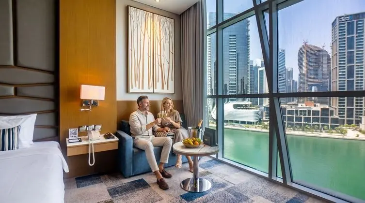 Premium Room Burj Khalifa view with free access to Hotel's private beach at Palm - Jumeirah