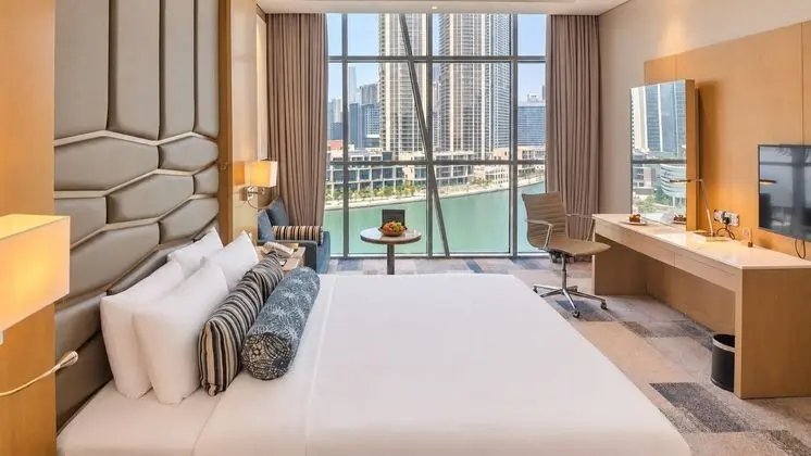 Premium Room Burj Khalifa view with free access to Hotel's private beach at Palm - Jumeirah