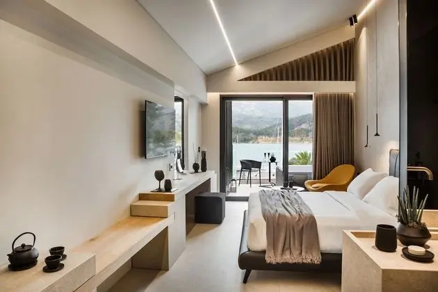 Çatı Katı Süiti (Penthouse), 1 Büyük (Queen) Boy Yatak, Sıcak Su Havuzu, Deniz Manzaralı