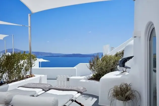 Honeymoon Süit, Deniz Manzaralı (Outdoor Hot Tub, Caldera View)