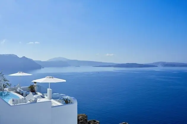 Süit, Kişiye Özel Havuzlu, Deniz Manzaralı (Master, Caldera view, Infinity Pool)
