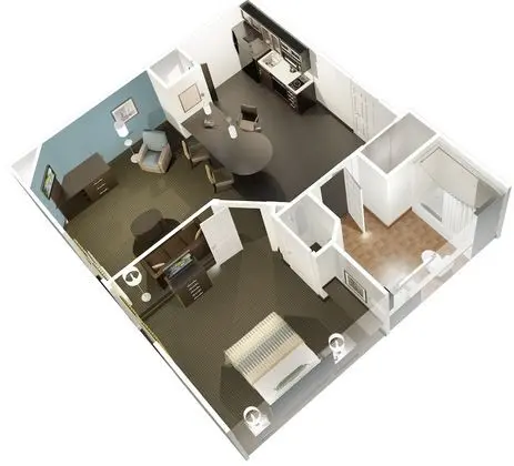 Süit, 1 Büyük (Queen) Boy Yatak, Engellilere Uygun (Mobility Roll in Shower One Bedroom)