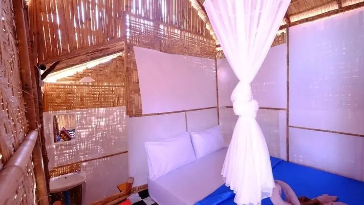 Beach Front Bamboo Cottage with Fan