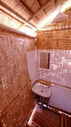Beach Front Bamboo Cottage with Fan